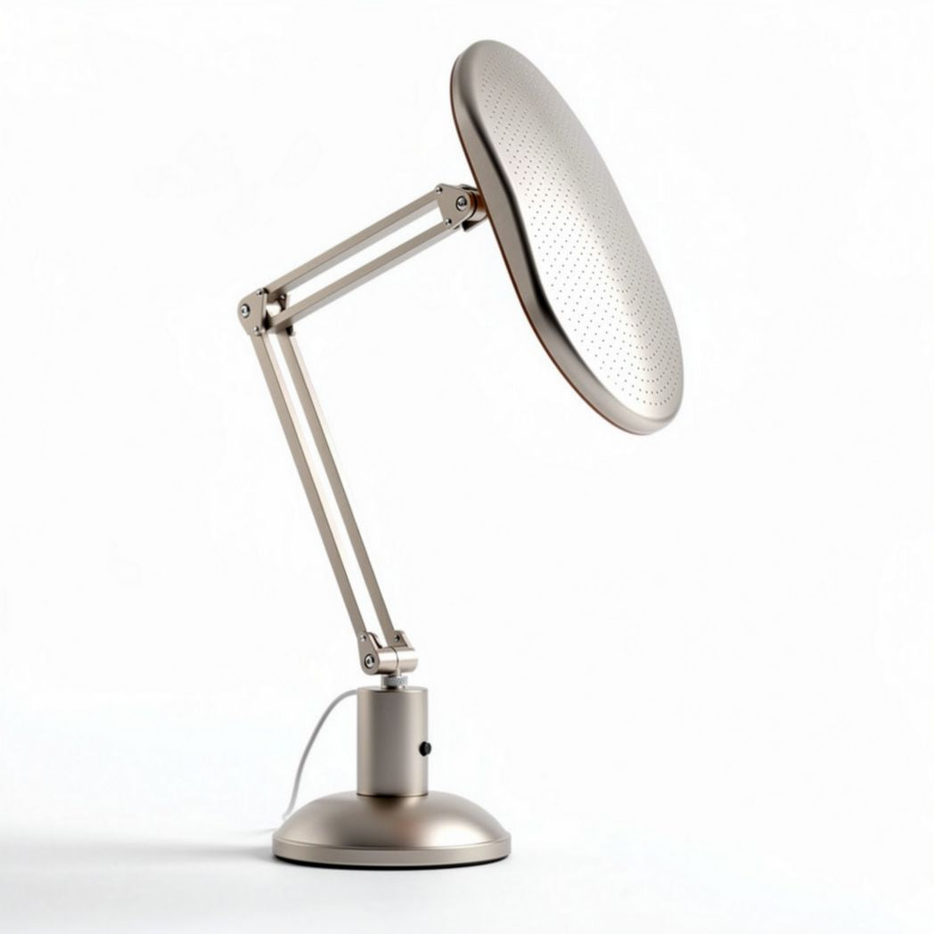 Lampada da tavolo regolabile in colore grigio con paralume in metallo 60 x 40 x 20cm